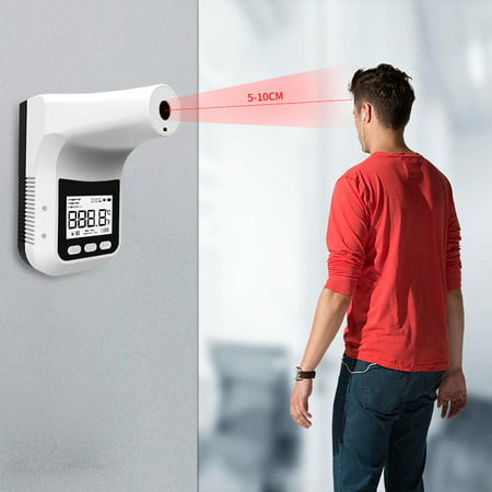 FGH Wall-Mounted Infrared Body Thermometer Non-Contact Automatic Temperature Measurement Scanner,℃/℉Switch,Fever Alarm,Temperature Measurement Accurate,for Offices Factories Schools 